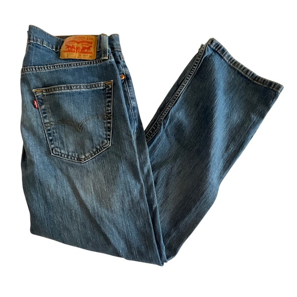 Levi's Mens Jeans Blue Denim 527 slim bootcut - Picture 1 of 5